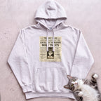 Personalized Custom Cat Newspaper Hoodie - White