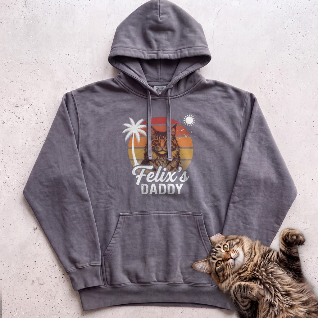 Personalized Custom Daddy Cat Hoodie - Pepper