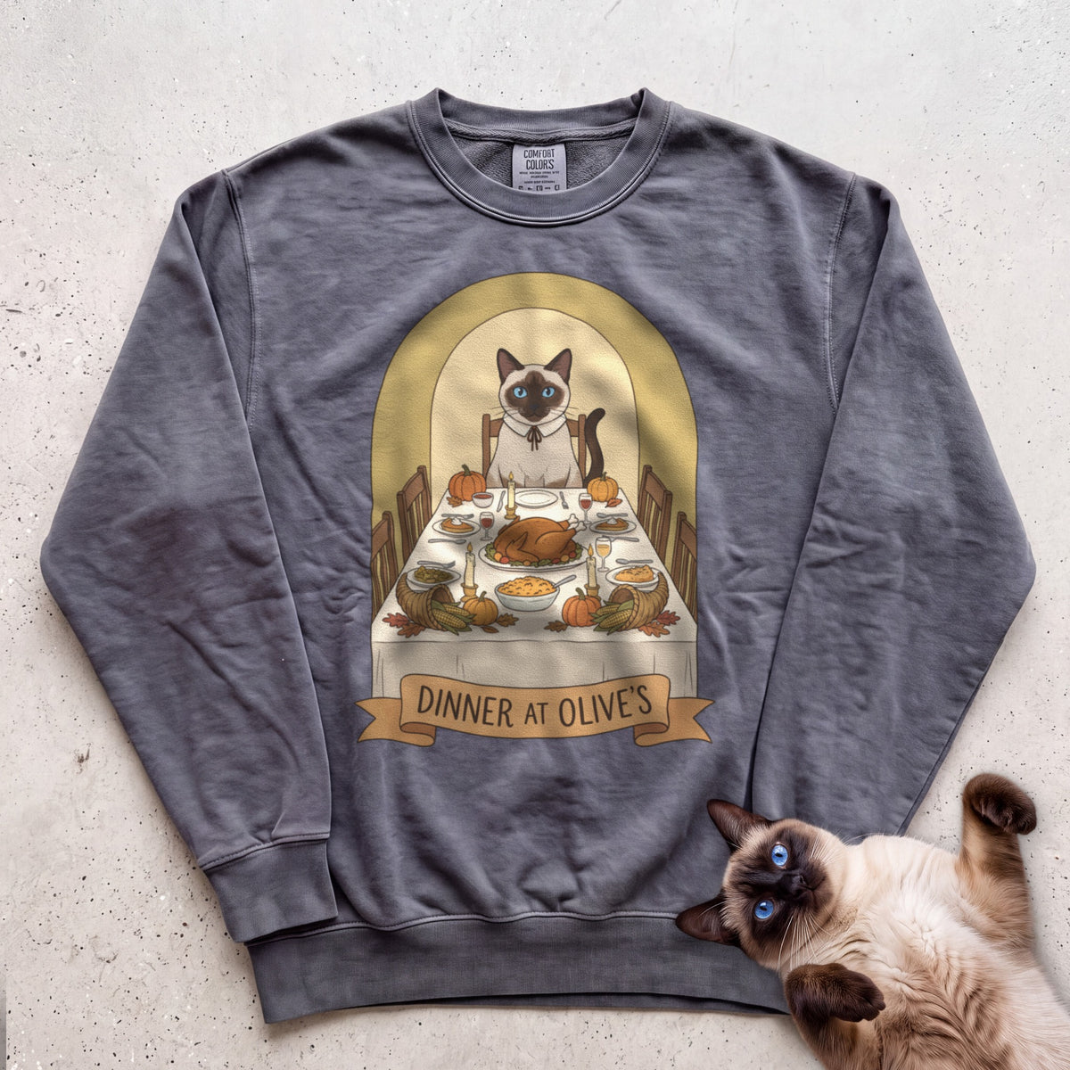 Personalized Dinner at the Cat's House Sweatshirt - Pepper