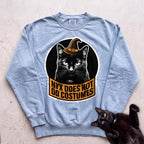 Personalized Does Not Do Costumes Cat Sweatshirt - Chambray