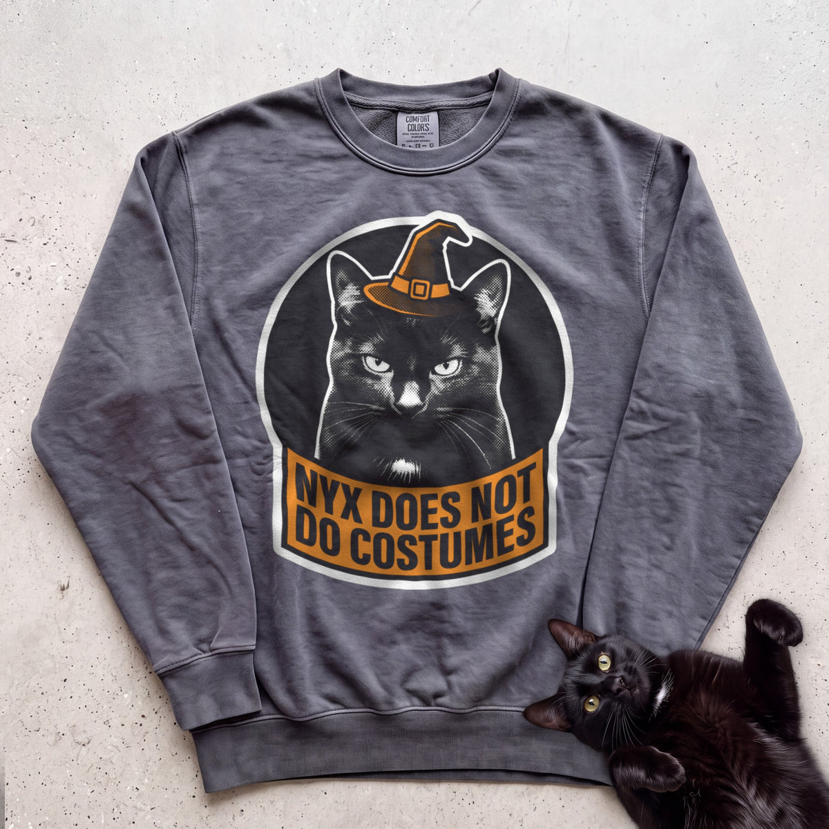 Personalized Does Not Do Costumes Cat Sweatshirt - Pepper