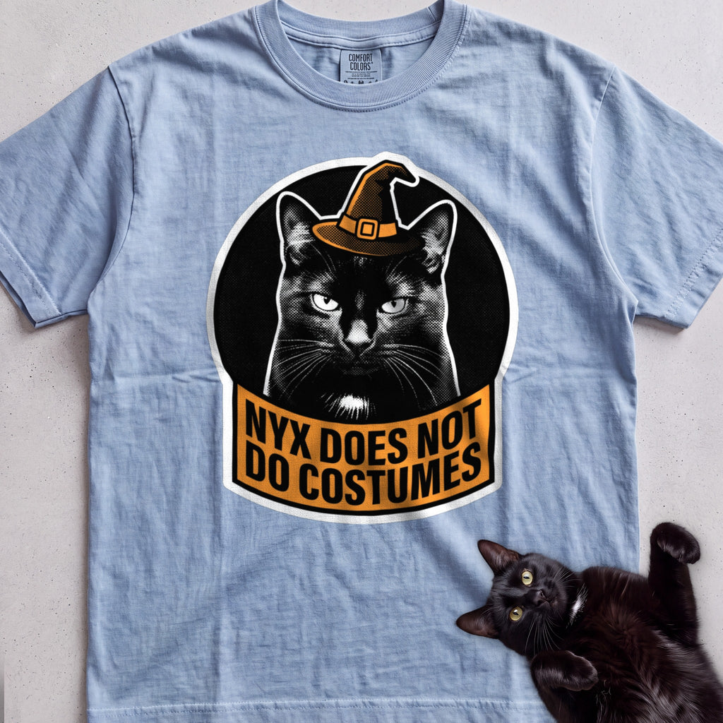 Personalized Does Not Do Costumes Cat T-Shirt - Chambray