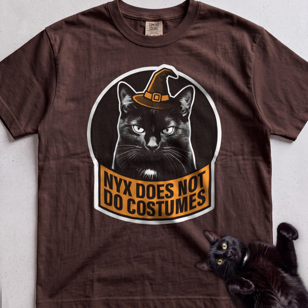 Personalized Does Not Do Costumes Cat T-Shirt - Espresso