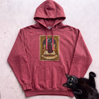 Personalized Familiar Tarot Cat Hoodie - Crimson