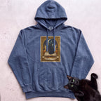 Personalized Familiar Tarot Cat Hoodie - Denim