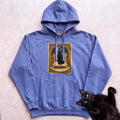 Personalized Familiar Tarot Cat Hoodie - Flo Blue