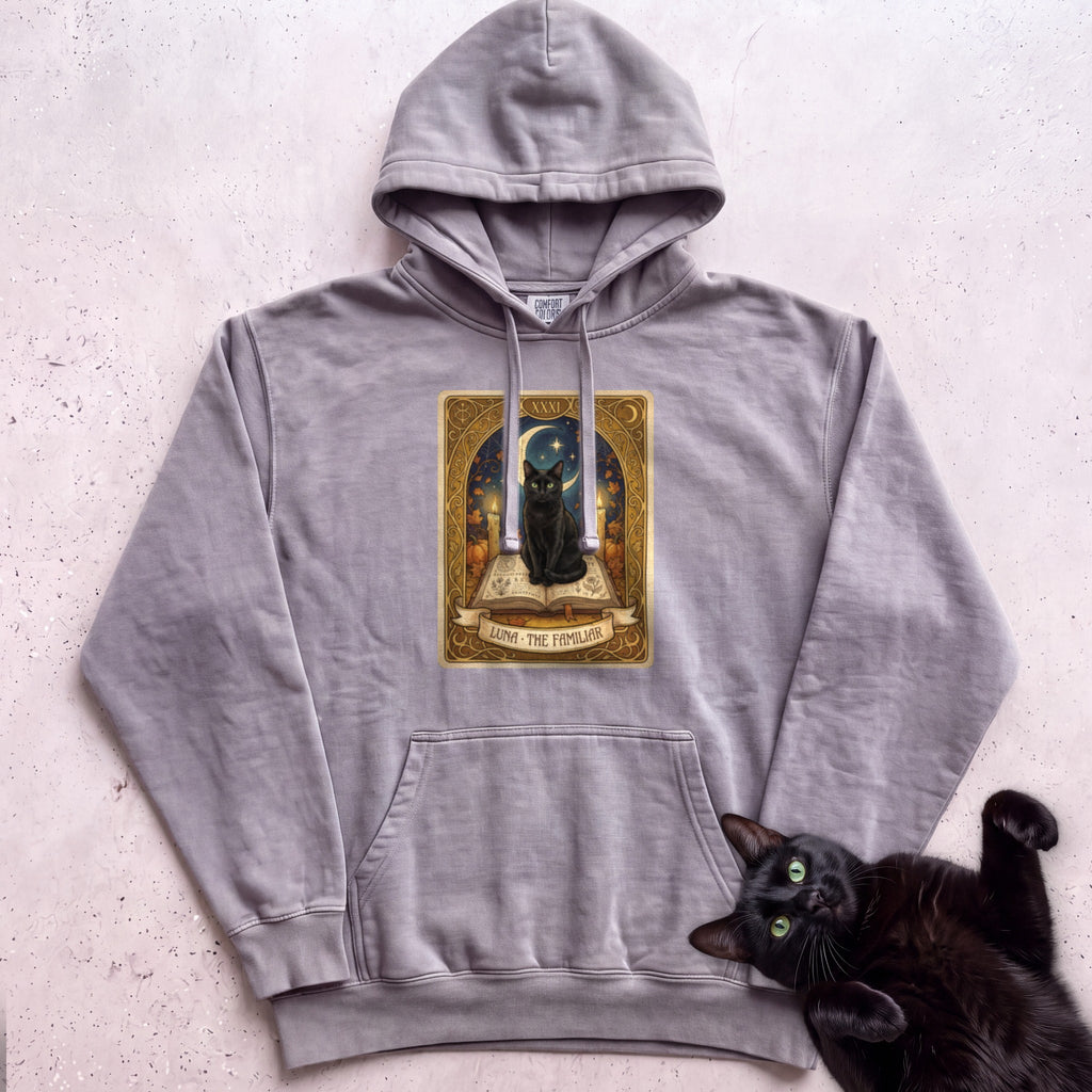 Personalized Familiar Tarot Cat Hoodie - Grey