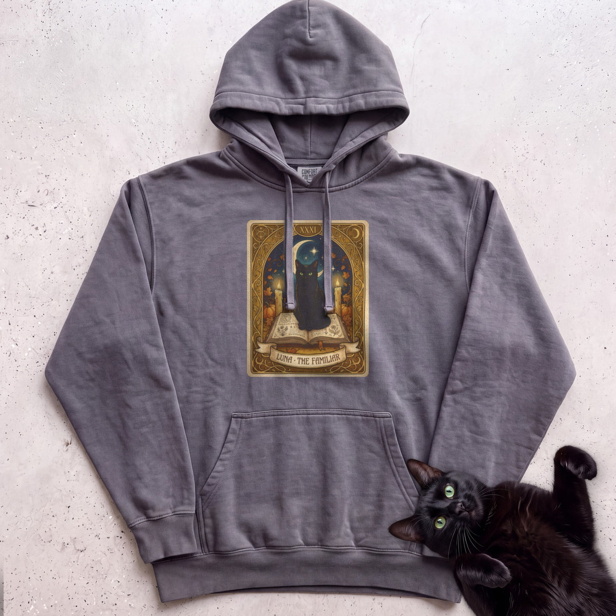 Personalized Familiar Tarot Cat Hoodie - Pepper