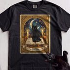 Personalized Familiar Tarot Cat T-Shirt - Black