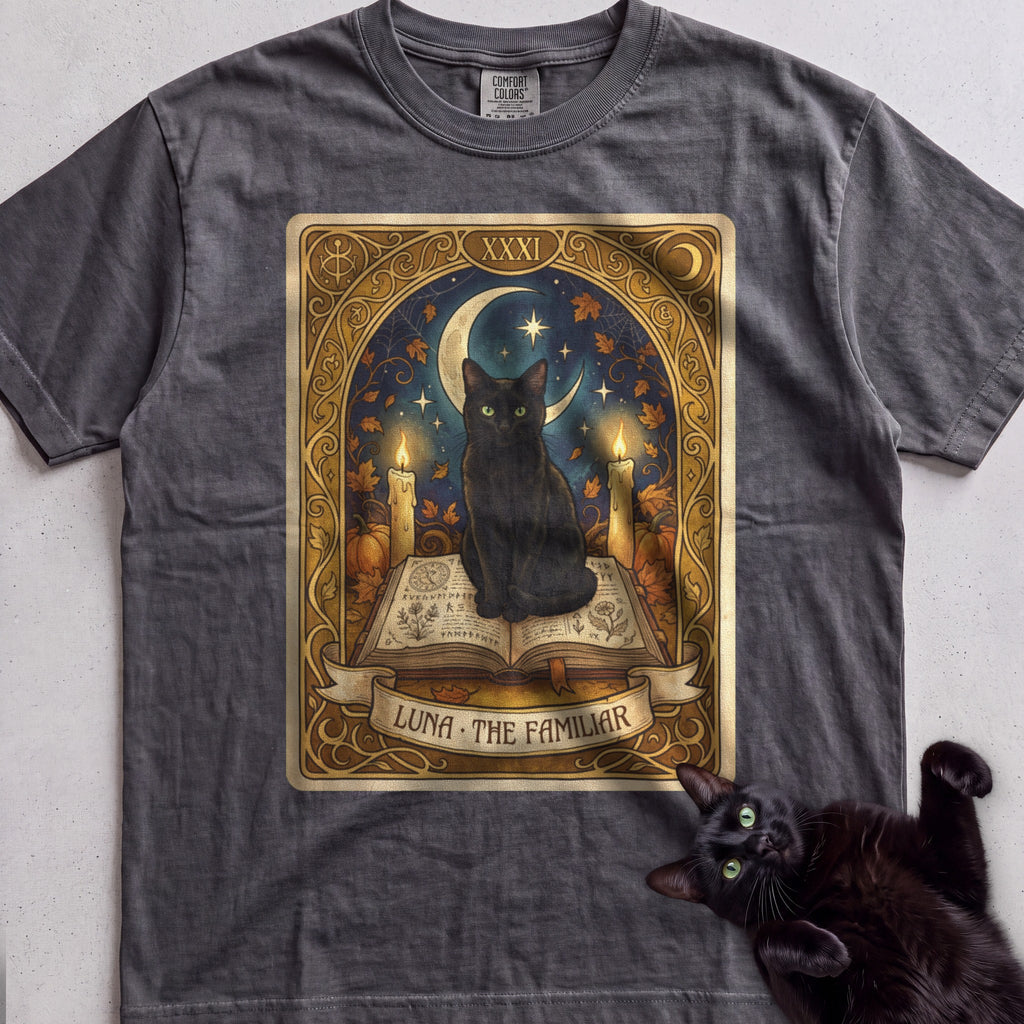Personalized Familiar Tarot Cat T-Shirt - Pepper