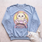 Personalized Ghost Club Cat Sweatshirt - Chambray
