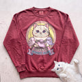 Personalized Ghost Club Cat Sweatshirt - Crimson