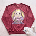 Personalized Ghost Club Cat Sweatshirt - Crimson