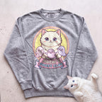 Personalized Ghost Club Cat Sweatshirt - Grey