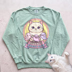 Personalized Ghost Club Cat Sweatshirt - Light Green