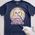 Personalized Ghost Club Cat T-Shirt - True Navy