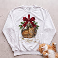 Personalized Glass Ornament Portrait Cat Sweatshirt - White