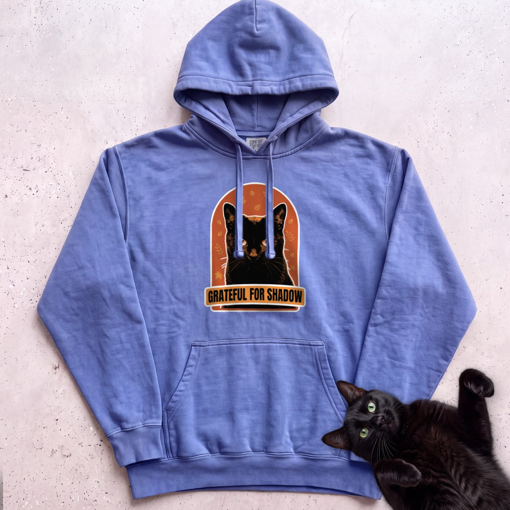 Personalized Grateful For Cat Hoodie - Flo Blue