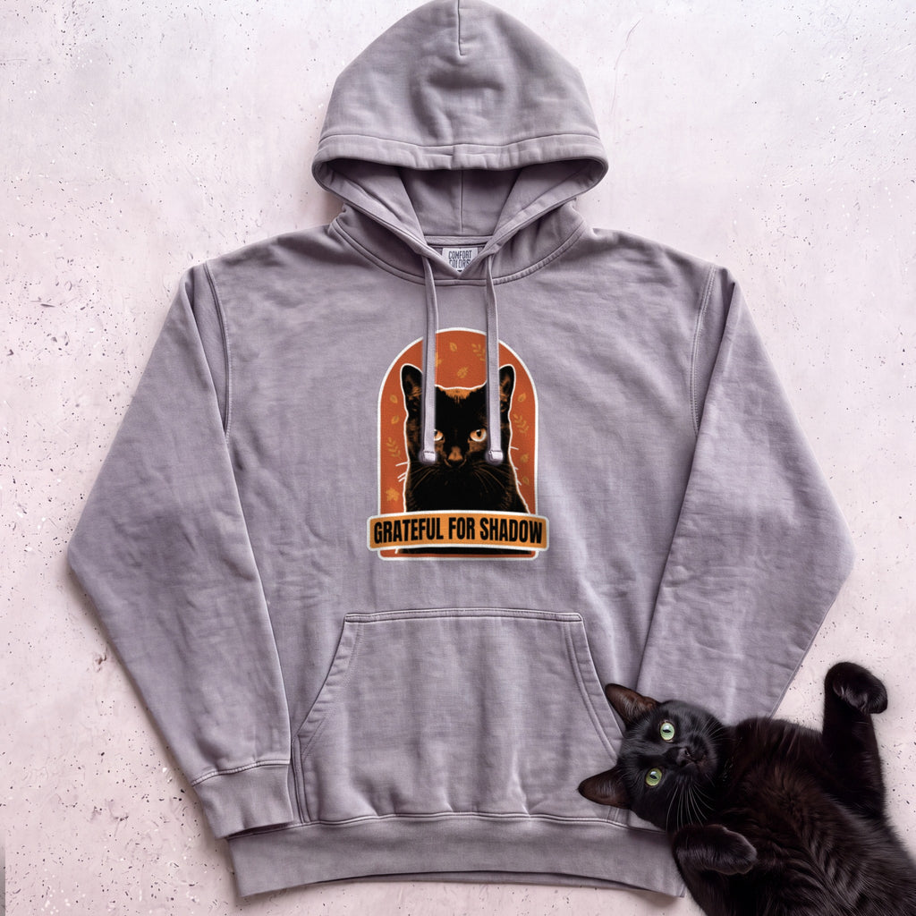 Personalized Grateful For Cat Hoodie - Grey