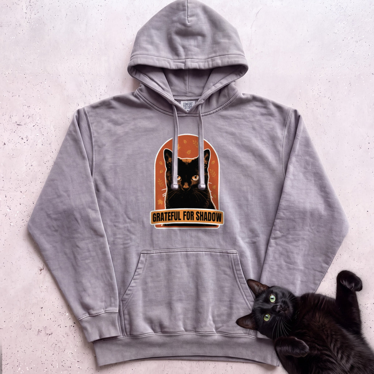 Personalized Grateful For Cat Hoodie - Grey