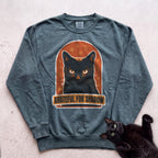 Personalized Grateful For Cat Sweatshirt - Blue Spruce