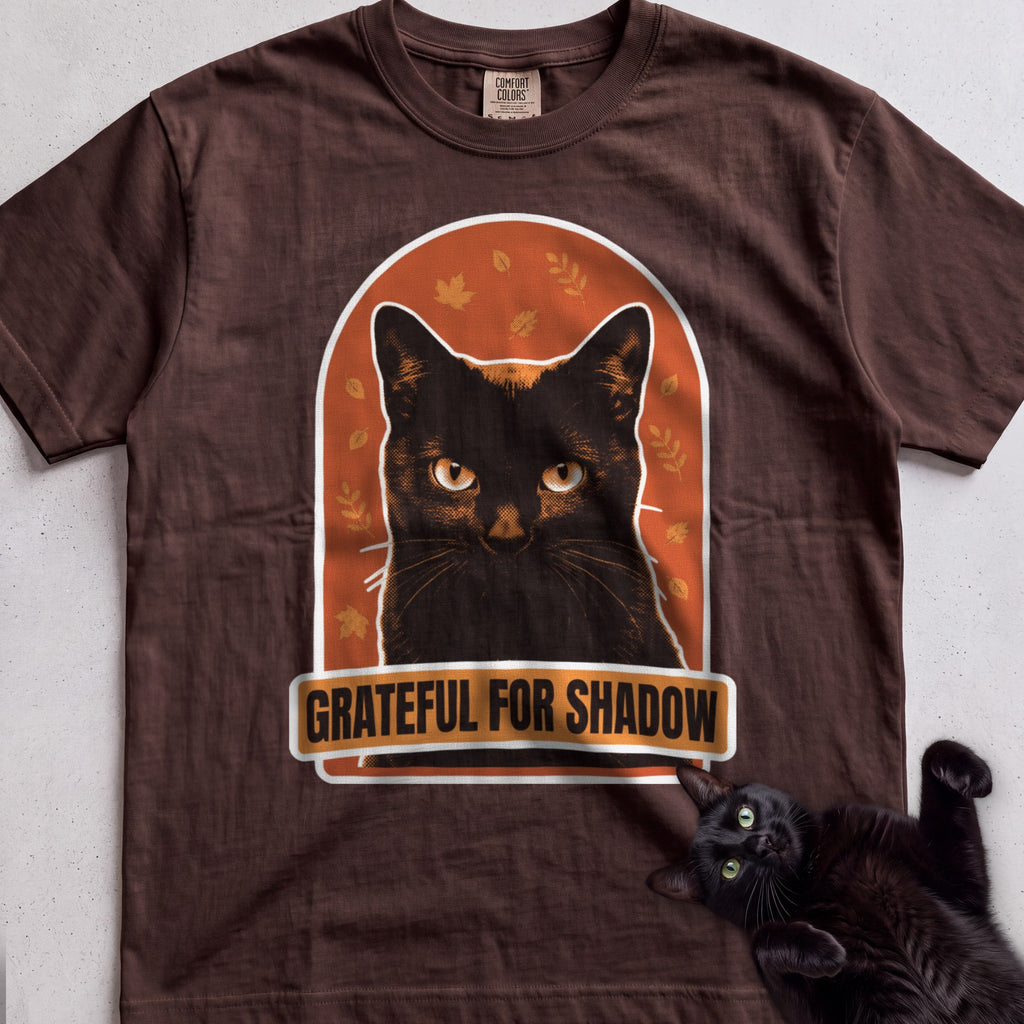 Personalized Grateful For Cat T-Shirt - Espresso