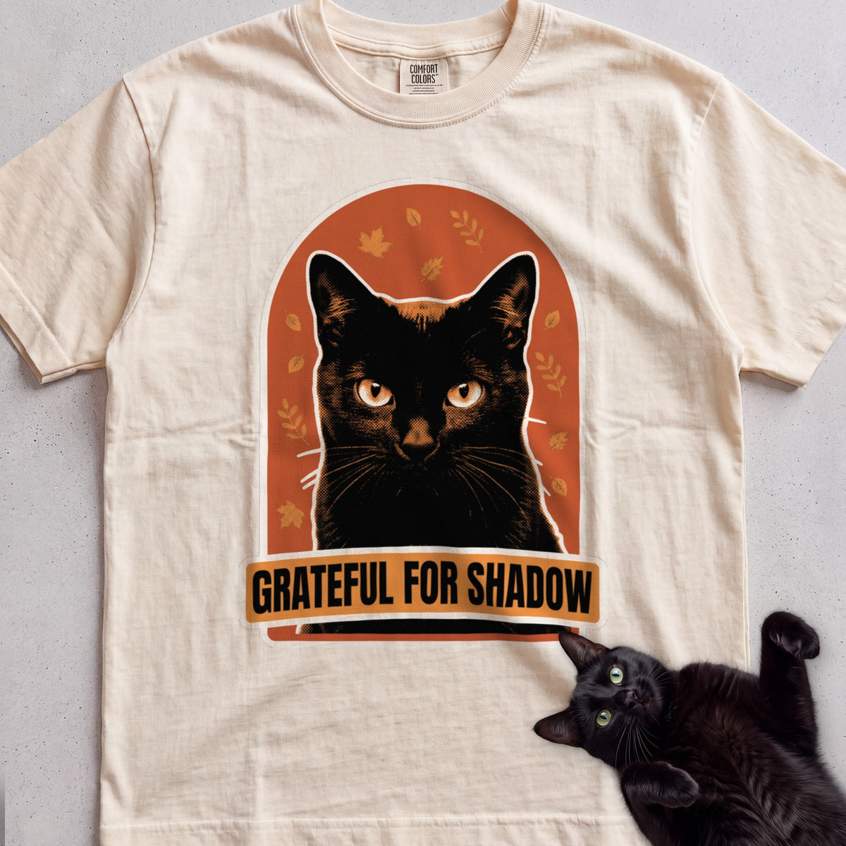 Personalized Grateful For Cat T-Shirt - Ivory