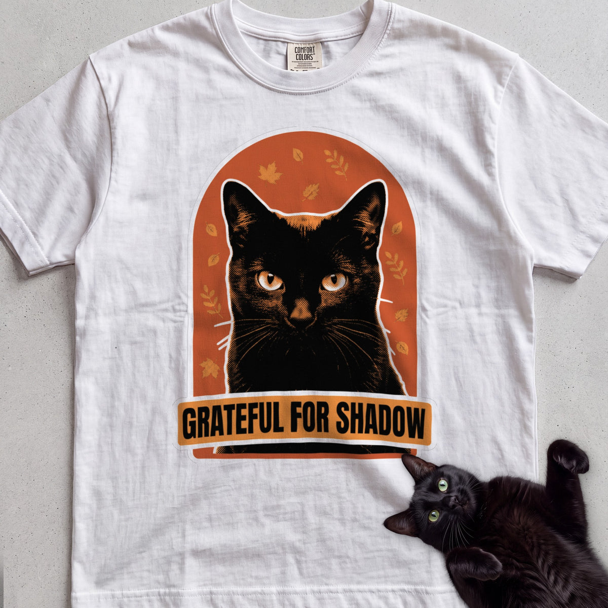 Personalized Grateful For Cat T-Shirt - White