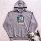 Personalized Graveyard Guard Cat Hoodie - Grey