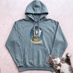 Personalized Graveyard Guard Cat Hoodie - Seafoam