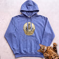Personalized Gravy Boat Captain Cat Hoodie - Flo Blue