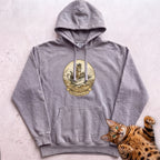 Personalized Gravy Boat Captain Cat Hoodie - Grey
