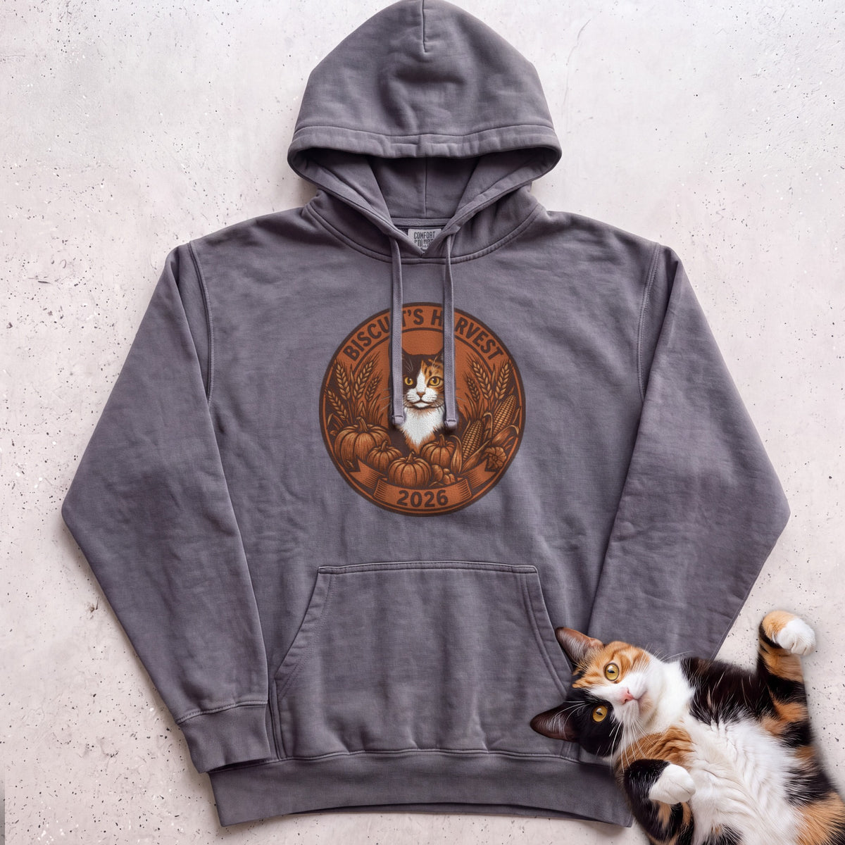 Personalized Harvest 2026 Cat Hoodie - Pepper