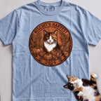 Personalized Harvest 2026 Cat T-Shirt - Chambray