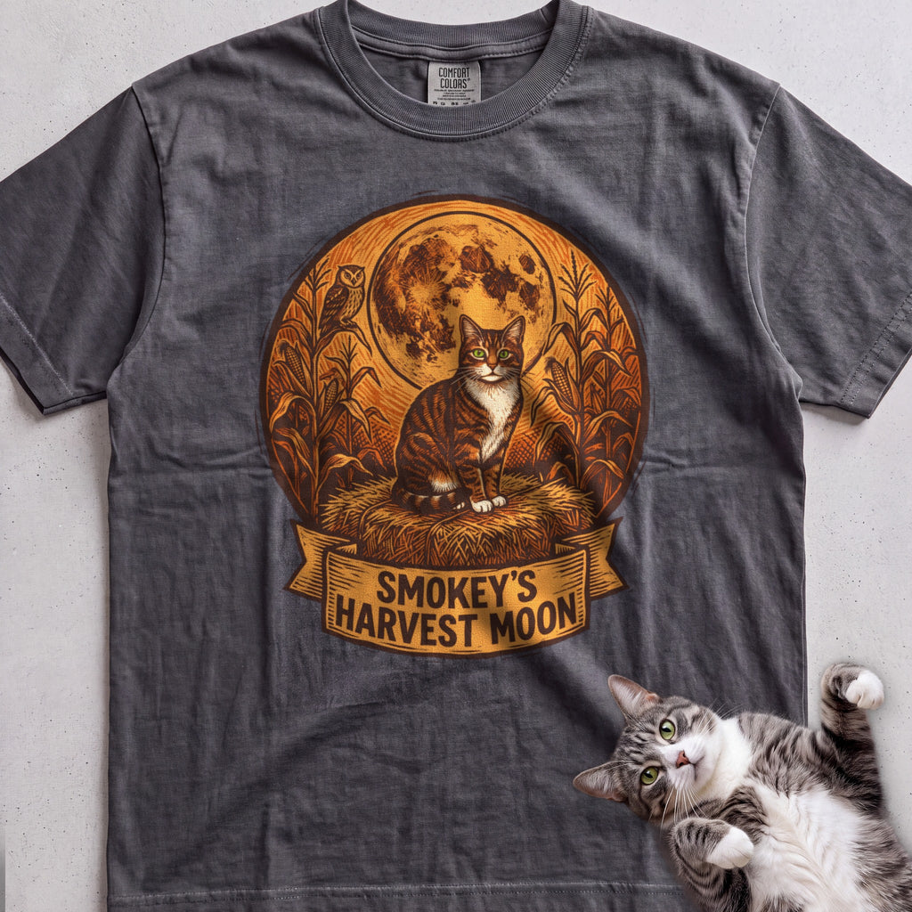 Personalized Harvest Moon Cat T-Shirt - Pepper