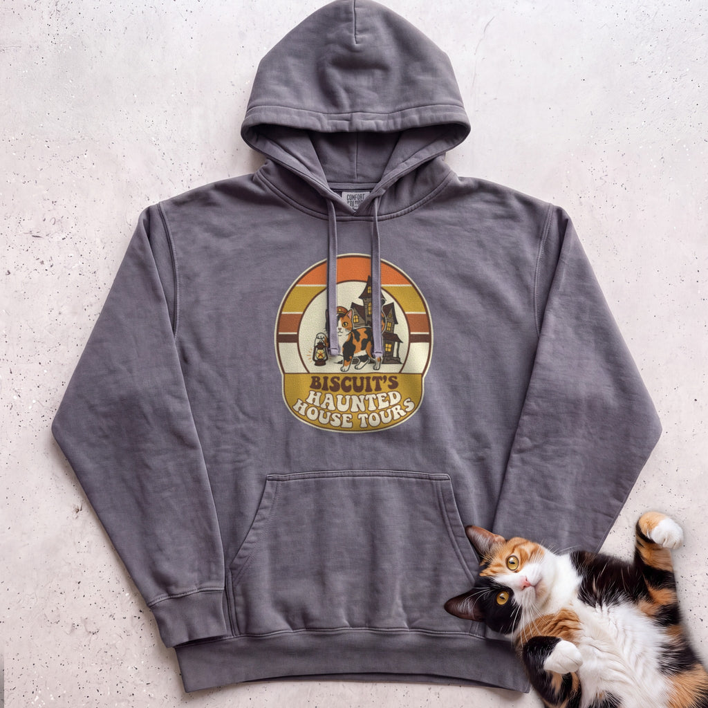 Personalized Haunted House Tours Cat Hoodie - Pepper