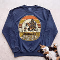 Personalized Haunted House Tours Cat Sweatshirt - True Navy