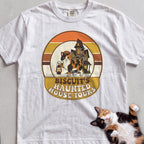 Personalized Haunted House Tours Cat T-Shirt - White