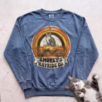 Personalized Hayride Co. Cat Sweatshirt - Blue Jean