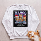 Personalized Holiday World Tour Cat Sweatshirt - White