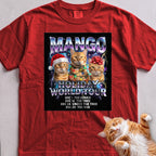 Personalized Holiday World Tour Cat T-Shirt - Red