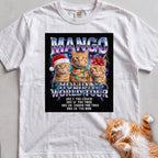 Personalized Holiday World Tour Cat T-Shirt - White