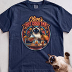 Personalized Hot Cider Bar Cat T-Shirt - True Navy