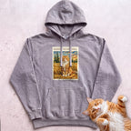 Personalized In the Wheatfield Cat Hoodie - Grey