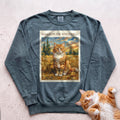 Personalized In the Wheatfield Cat Sweatshirt - Blue Spruce