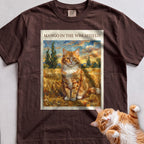 Personalized In the Wheatfield Cat T-Shirt - Espresso