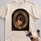 Personalized Is Watching Haunted Portrait Cat T-Shirt - Ivory