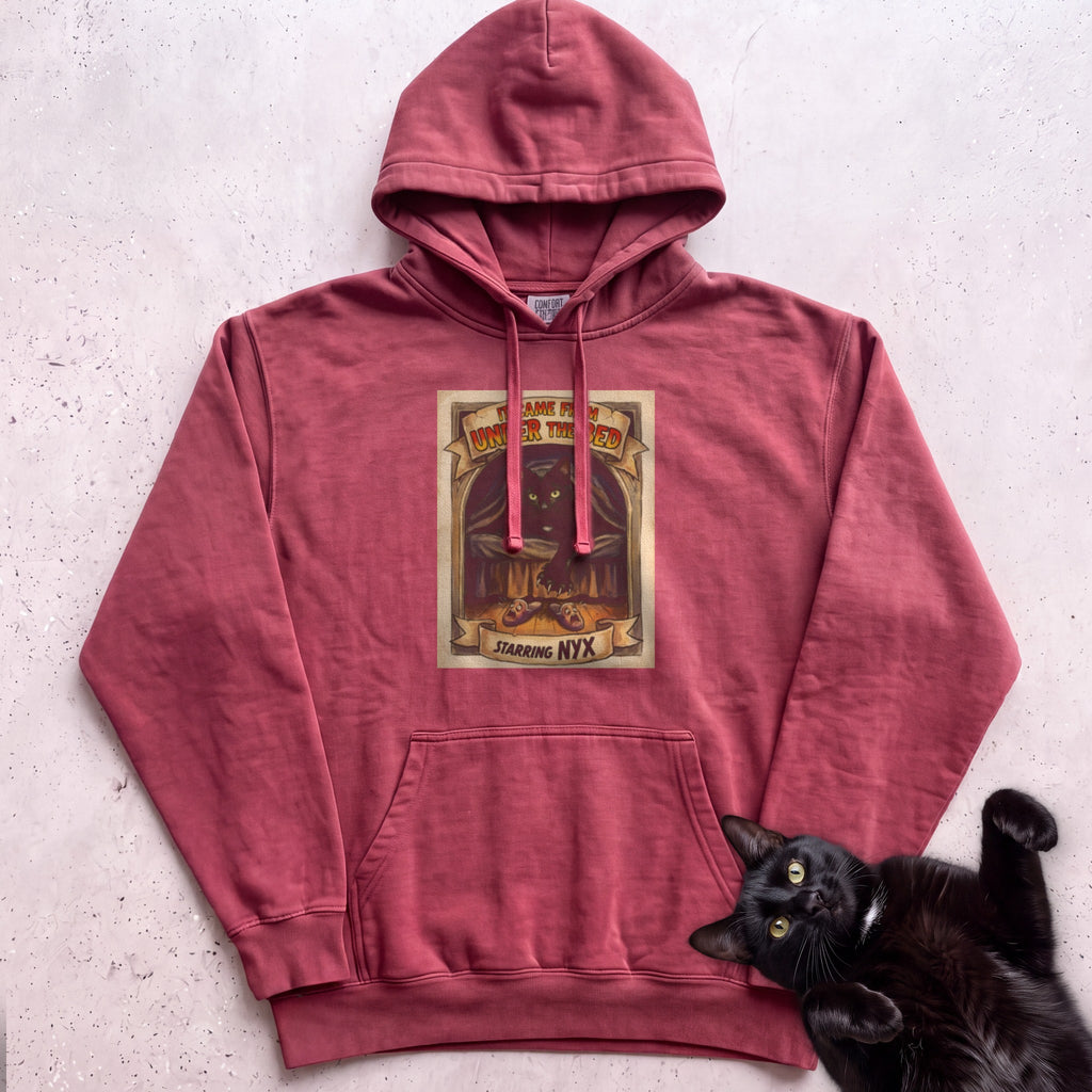 Personalized It Came From Under the Bed Cat Hoodie - Crimson