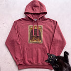 Personalized It Came From Under the Bed Cat Hoodie - Crimson