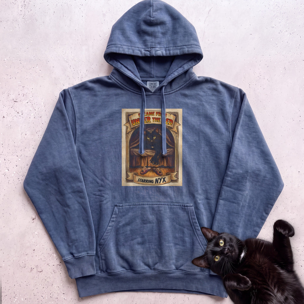 Personalized It Came From Under the Bed Cat Hoodie - Denim